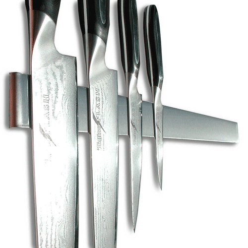 Barre magnétique professionnelle de 40,6 cm pour couteaux, en acier  inoxydable, argenté