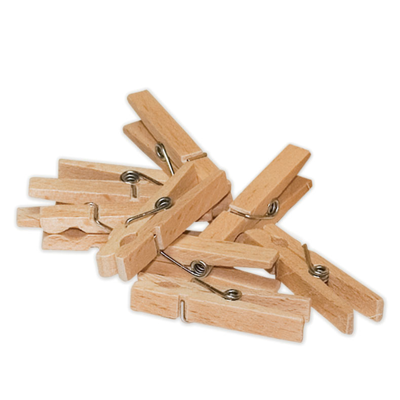 Mini pinces à linge en bois - 450 pièces