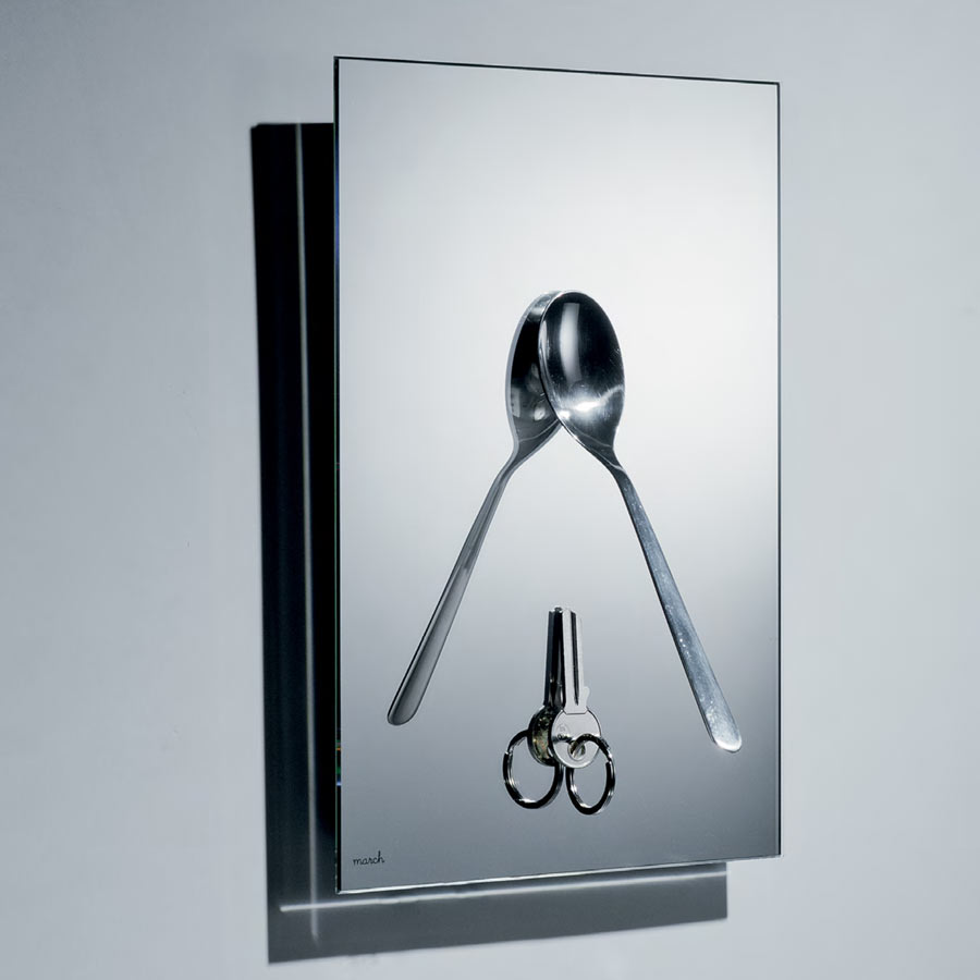 Mirror&More miroir porte-clés organisateur mural tableau magnétique