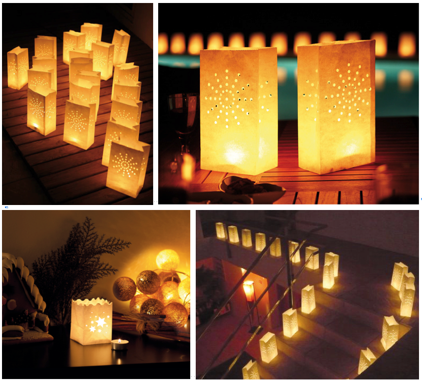 Pack de 10 photophores, lampions & lanternes en papier pour bougie – LAPADD