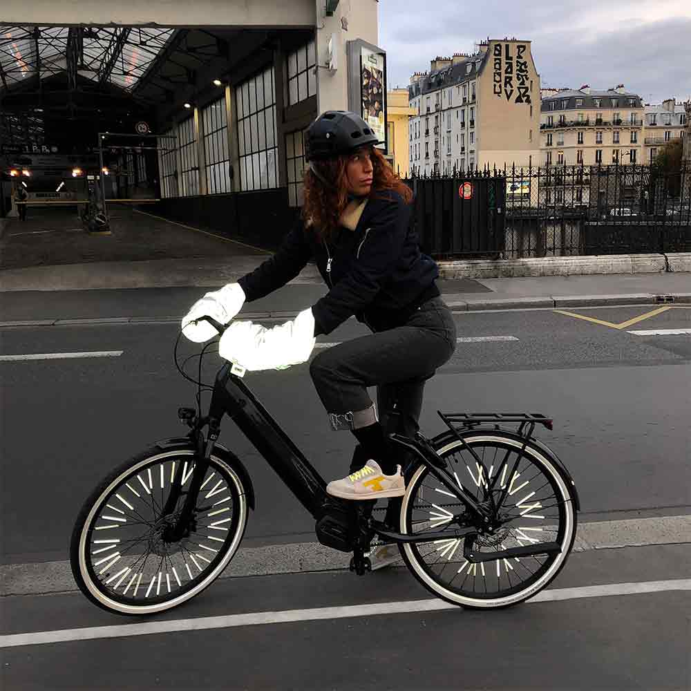 Manchons à vélo réflechissants – NOIR – LAPADD