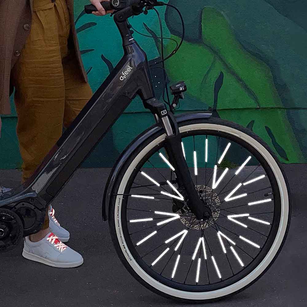 Réflecteurs à rayons de vélo – pack 12 – ARGENT – LAPADD