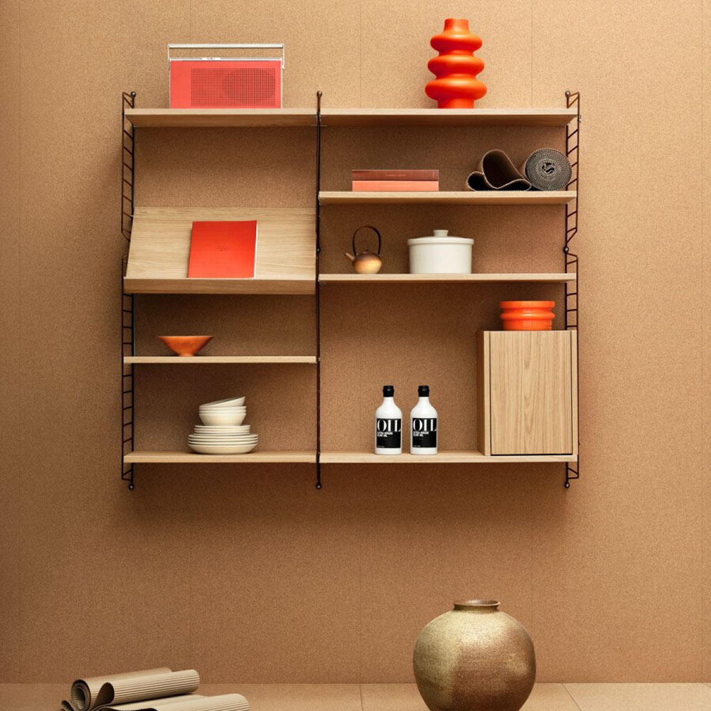 String System / mini caisson Tiny Cabinet porte battante 28x38x30 - CHÊNE – Image 2