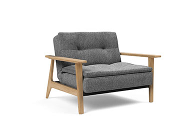 Splitback Frej fauteuil sans accoudoir avec piètement bois