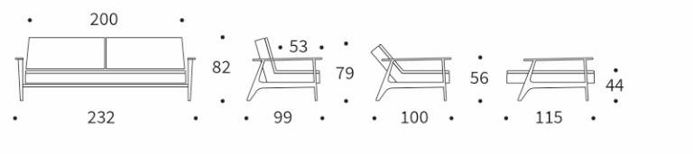 fauteuil Dublexo Frej - dimensions