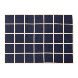 CRISS - couverture / plaid 50% coton, 50% laine - DARK BLUE