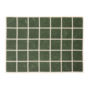 CRISS - couverture / plaid 50% coton, 50% laine - LEAF