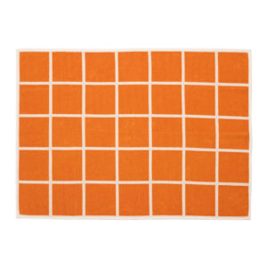 CRISS - couverture / plaid 50% coton, 50% laine - PALE ORANGE