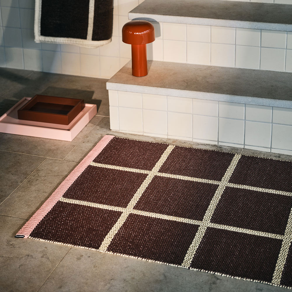CRISS POP - tapis long, tapis de couloir 70x100 - BURGUNDY – Image 2