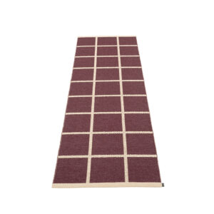 CRISS - tapis long, tapis de couloir - BURGUNDY