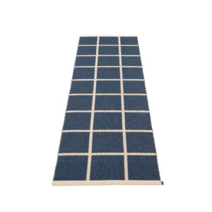 CRISS - tapis long, tapis de couloir - DARK BLUE