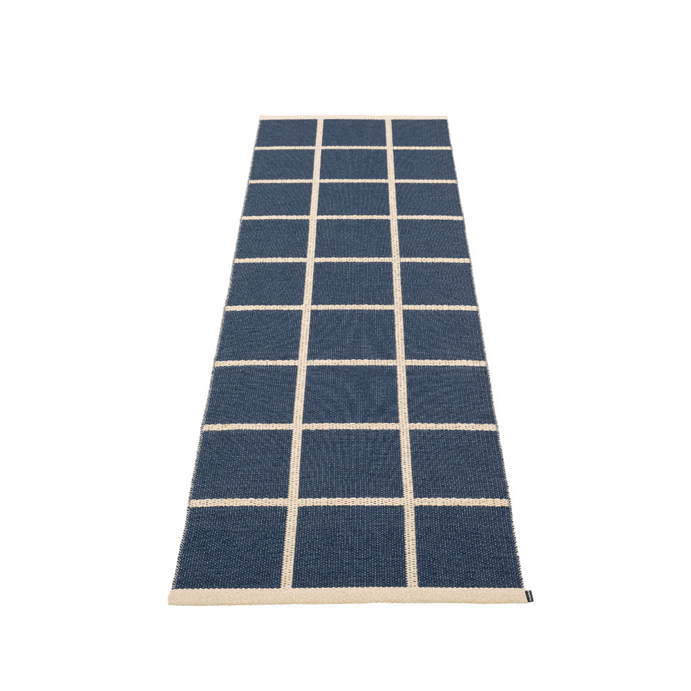 CRISS - tapis long, tapis de couloir - DARK BLUE