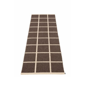CRISS - tapis long, tapis de couloir - DARK BROWN