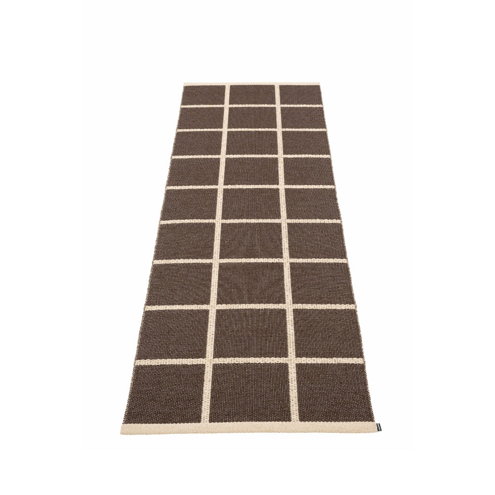 CRISS - tapis long, tapis de couloir - DARK BROWN