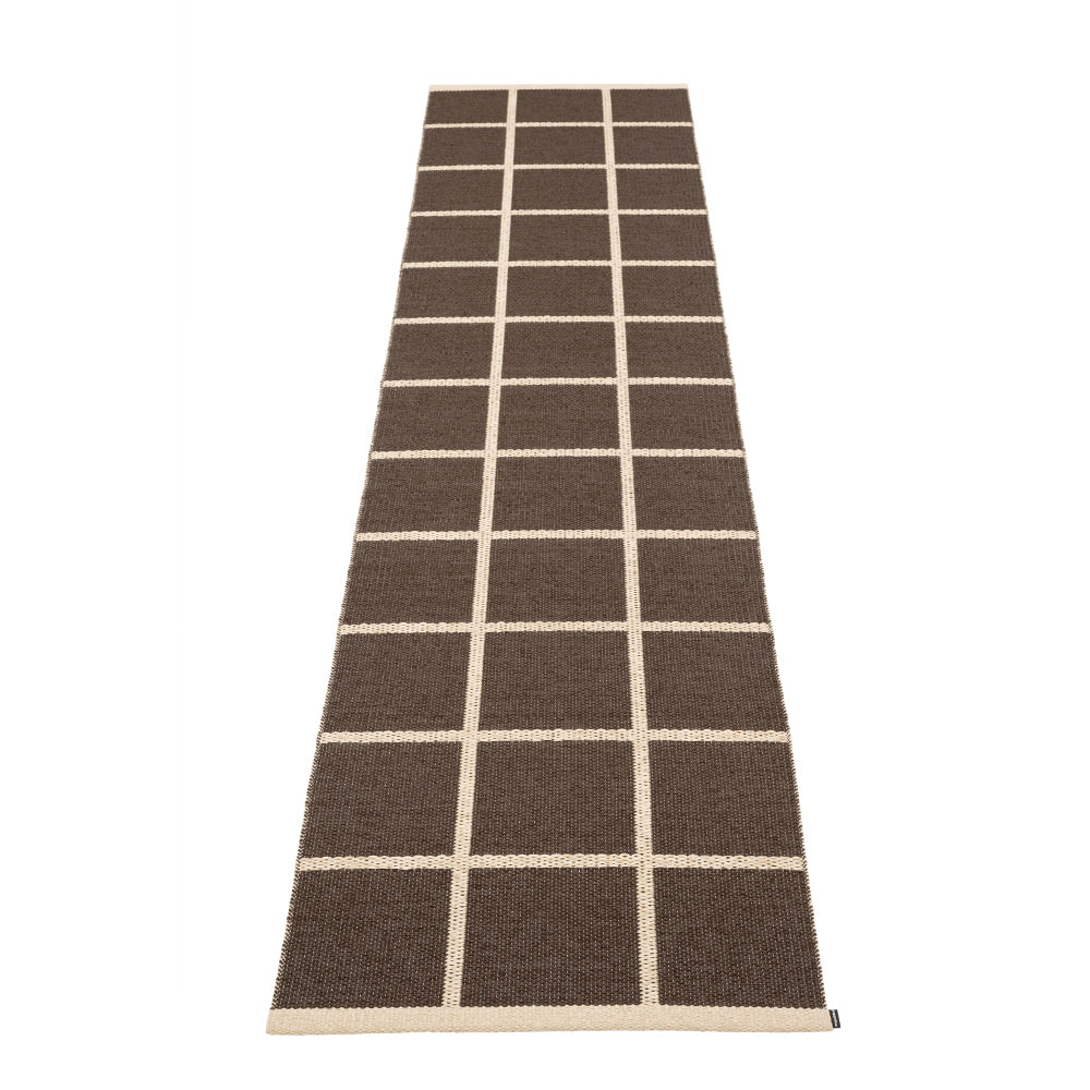 CRISS - tapis long, tapis de couloir - DARK BROWN – Image 3