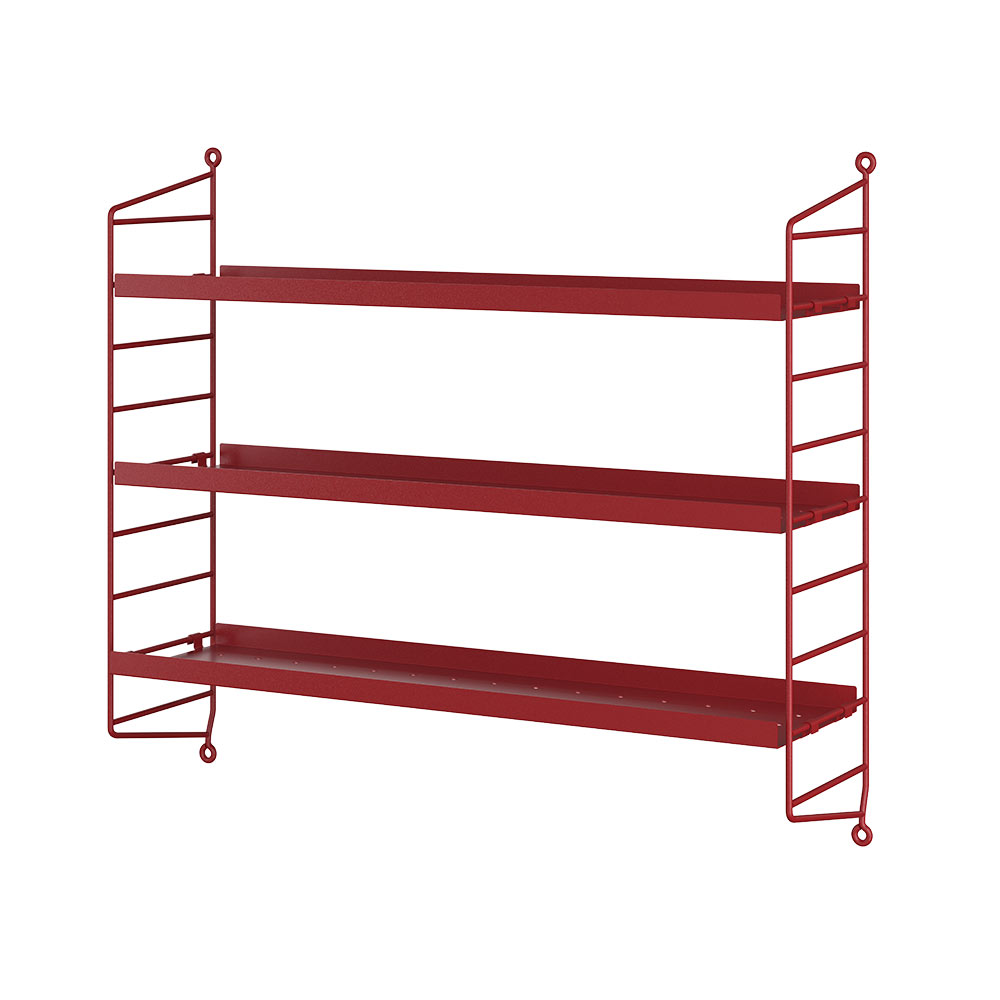 String Pocket Metal / étagère 60x15x50 complète - BORDEAUX