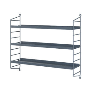 String Pocket Metal / étagère 60x15x50 complète - GRIS ANTHRACITE