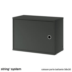 String System / caisson porte battante 58x30 - GRIS FONCÉ