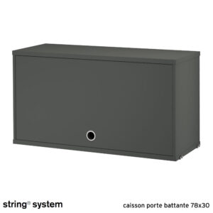 String System / caisson porte battante 78x30 - GRIS FONCÉ