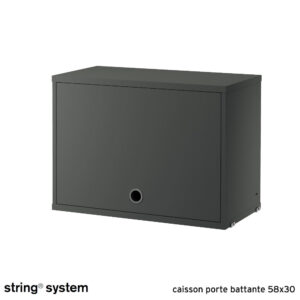String System / caisson porte battante haute 58x30 - GRIS FONCÉ