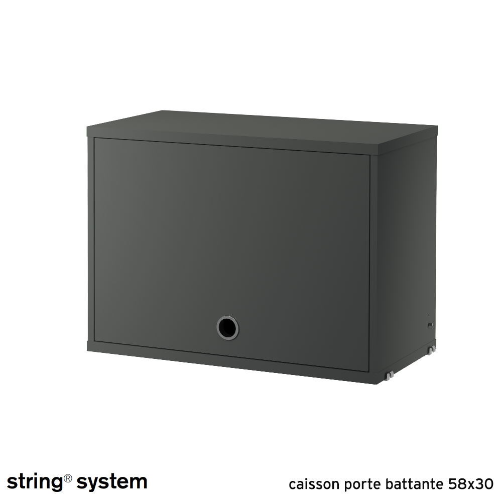 String System / caisson porte battante haute 58x30 - GRIS FONCÉ
