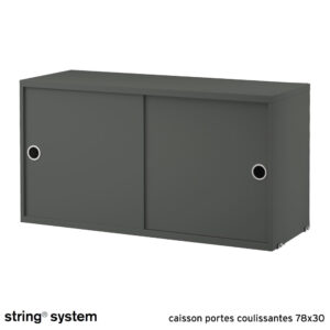 String System / caisson portes coulissantes 78x30 - GRIS FONCÉ