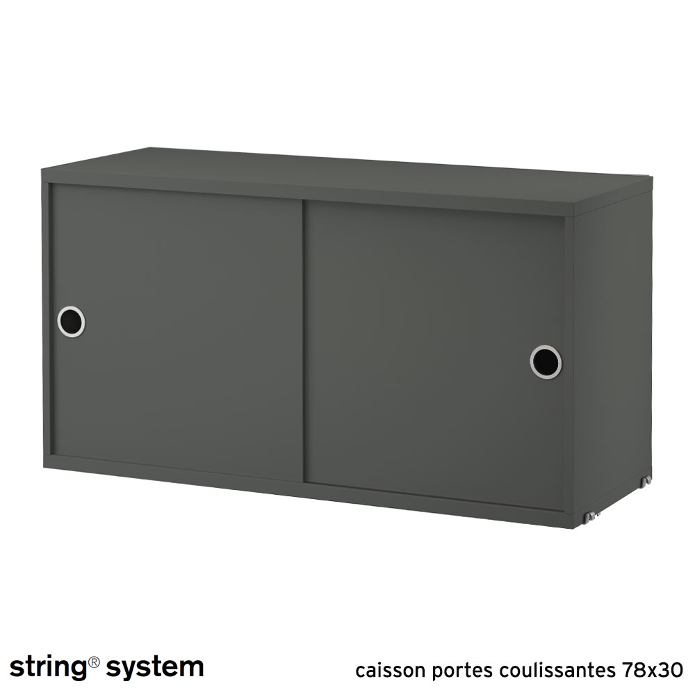 String System / caisson portes coulissantes 78x30 - GRIS FONCÉ