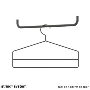 String System / cintre - GRIS FONCÉ - 4pcs.