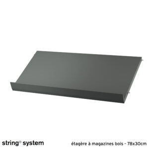 String System / étagère à magazines bois 78x30 - GRIS FONCÉ
