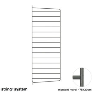 String System / montants Muraux 75x30, l'unité ou la paire - GRIS FONCÉ