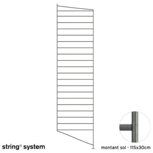 String System / montants Sol 115x30, l'unité ou la paire - GRIS FONCÉ