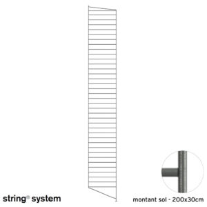 String System / montants Sol 200x30, l'unité ou la paire - GRIS FONCÉ