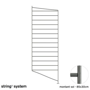String System / montants Sol 85x30, l'unité ou la paire - GRIS FONCÉ