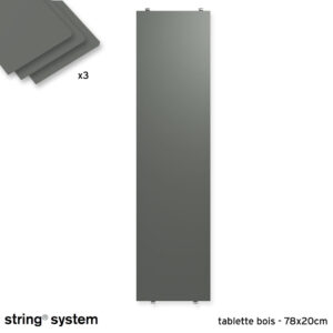 String System / tablettes bois 78x20x2 - GRIS FONCÉ
