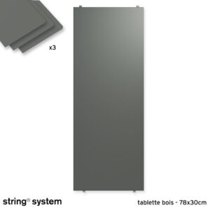 String System / tablettes bois 78x30x2 - GRIS FONCÉ